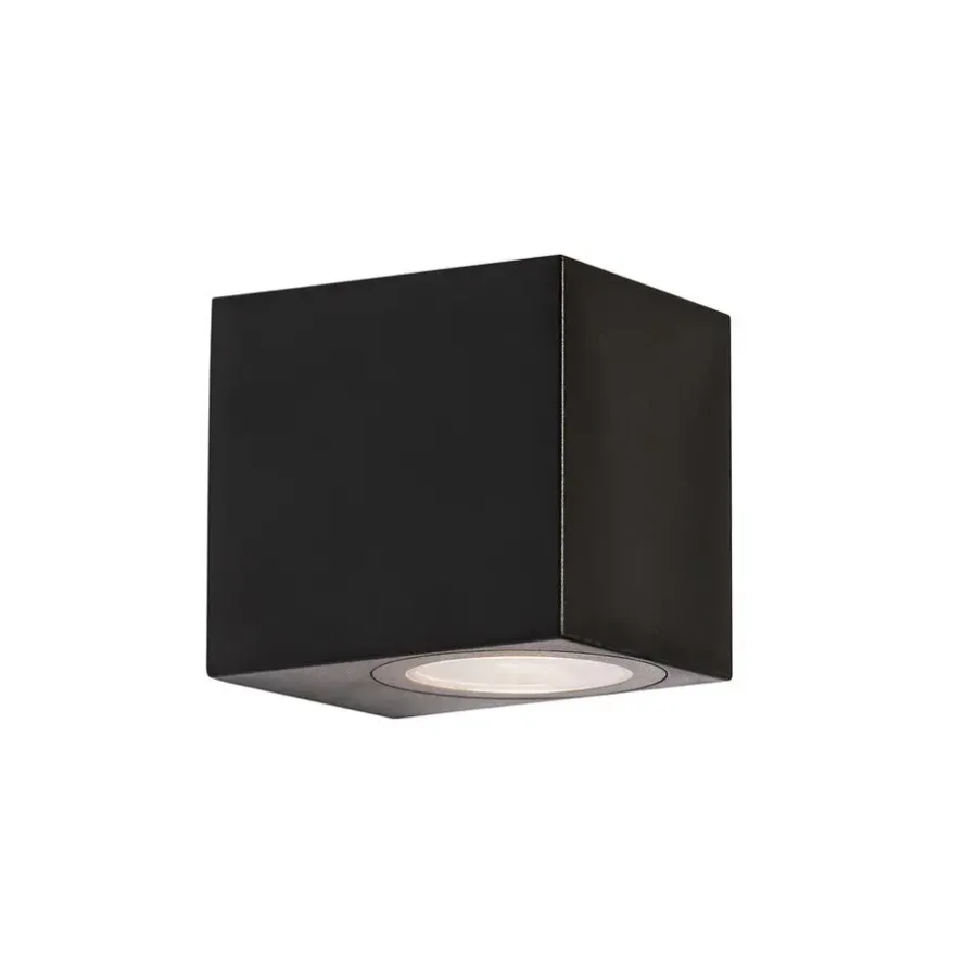 Buitenverlichting|Wandlampen-QAZQA wandlampen buiten baleno zwart gu10