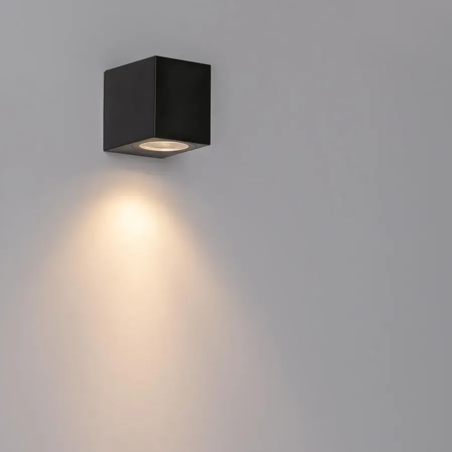 Buitenverlichting|Wandlampen-QAZQA wandlampen buiten baleno zwart gu10
