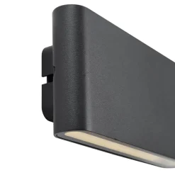 Buitenverlichting-QAZQA wandlampen buiten batt zwart geïntegreerde led
