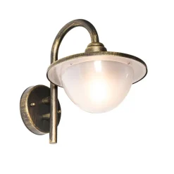 Buitenverlichting|Wandlampen-QAZQA wandlampen buiten bruges goudkleurig e27