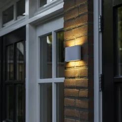 Buitenverlichting|Wandlampen-QAZQA wandlampen buiten batt wit geïntegreerde led