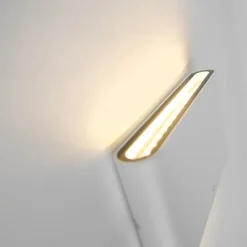 Buitenverlichting|Wandlampen-QAZQA wandlampen buiten batt wit geïntegreerde led