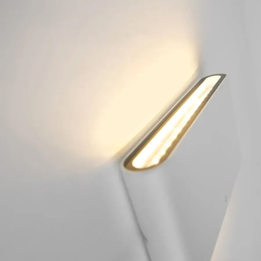 Buitenverlichting|Wandlampen-QAZQA wandlampen buiten batt wit geïntegreerde led