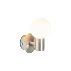Wandlampen-QAZQA wandlampen buiten cederic zilverkleurig g9
