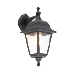 Buitenverlichting|Wandlampen-QAZQA wandlampen buiten capital zwart e27