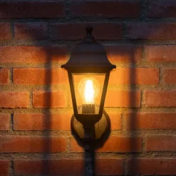 Buitenverlichting|Wandlampen-QAZQA wandlampen buiten capital zwart e27