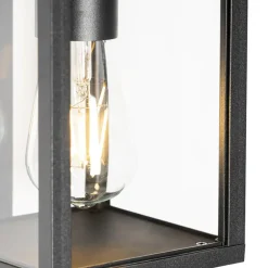 QAZQA wandlampen buiten charlois zwart e27