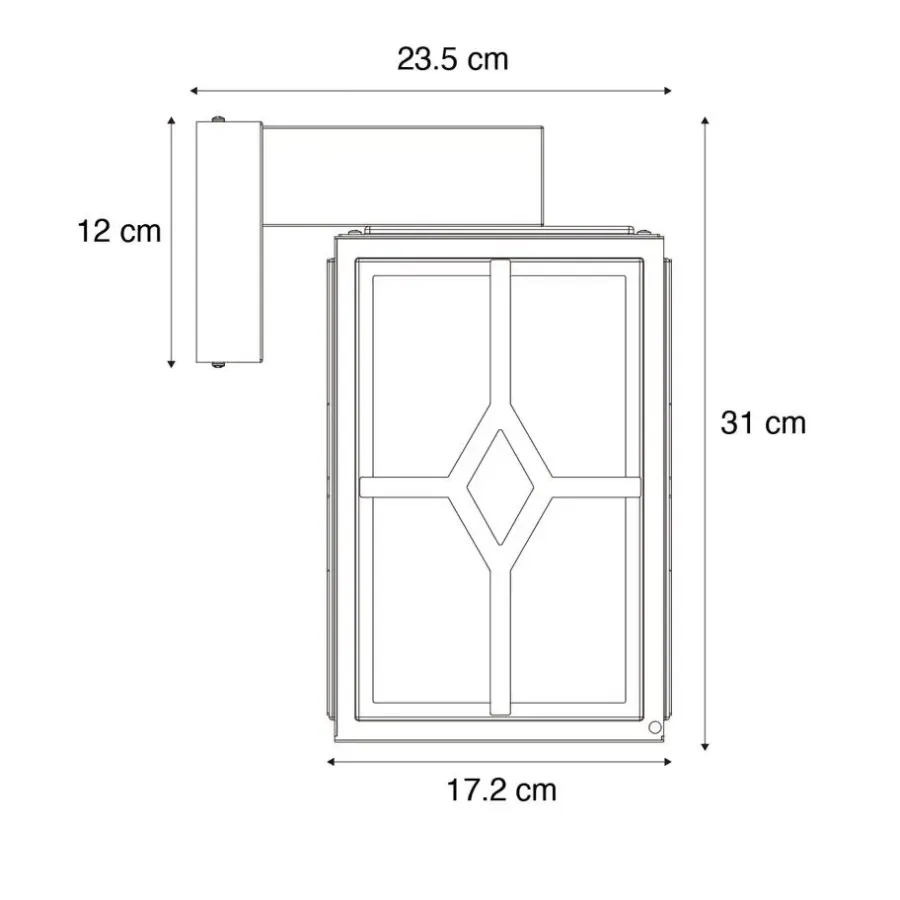 Wandlampen-QAZQA wandlampen buiten dover zwart e27