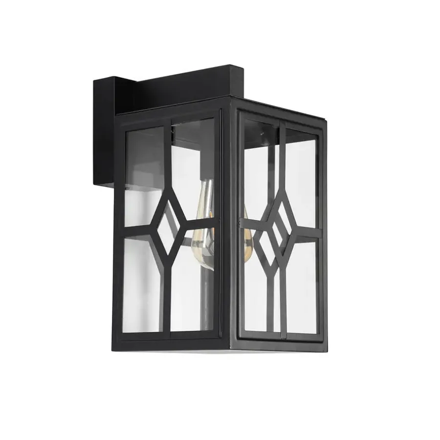 Wandlampen-QAZQA wandlampen buiten dover zwart e27