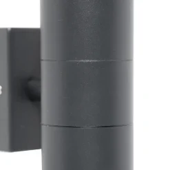 QAZQA wandlampen buiten duo grijs gu10