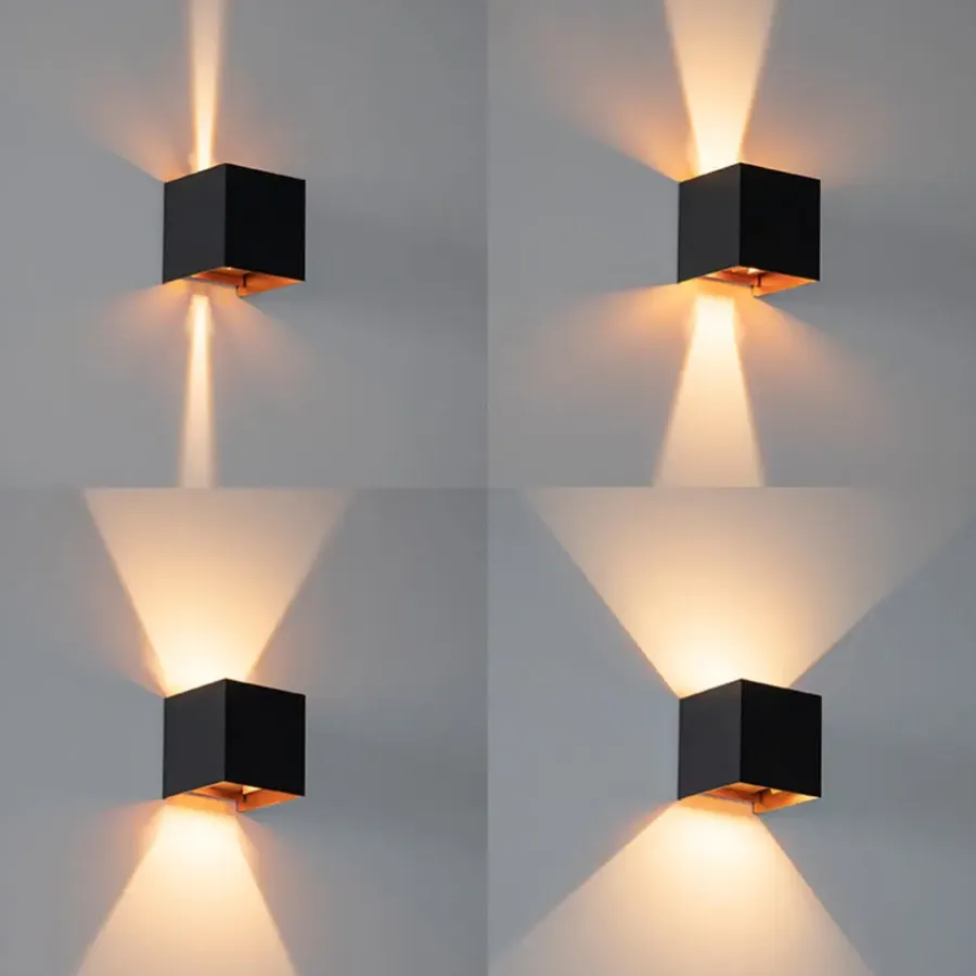 Buitenverlichting|Wandlampen-QAZQA wandlampen buiten edwin goudkleurig geïntegreerde led