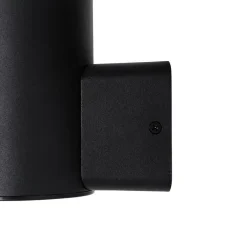 Buitenverlichting|Wandlampen-QAZQA wandlampen buiten huma zwart e27