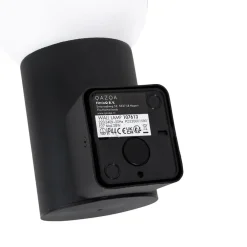 Buitenverlichting|Wandlampen-QAZQA wandlampen buiten huma zwart e27