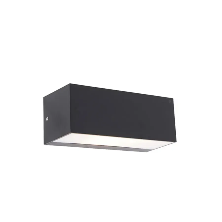 QAZQA wandlampen buiten houks zwart e27