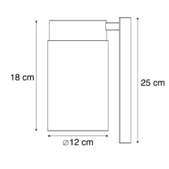 Wandlampen-QAZQA wandlampen buiten jarra zwart e27
