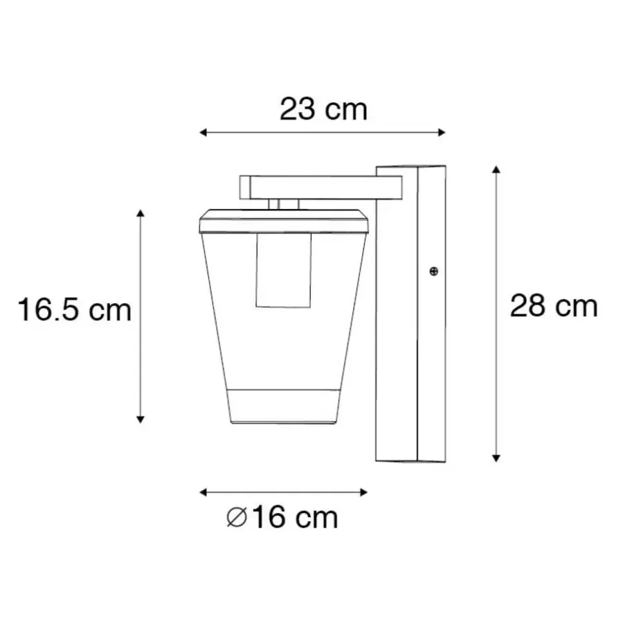 Wandlampen-QAZQA wandlampen buiten joren zwart e27