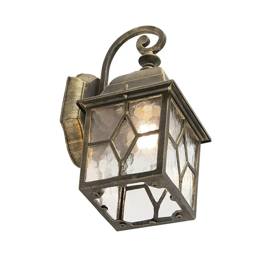Buitenverlichting|Wandlampen-QAZQA wandlampen buiten london bruin e27