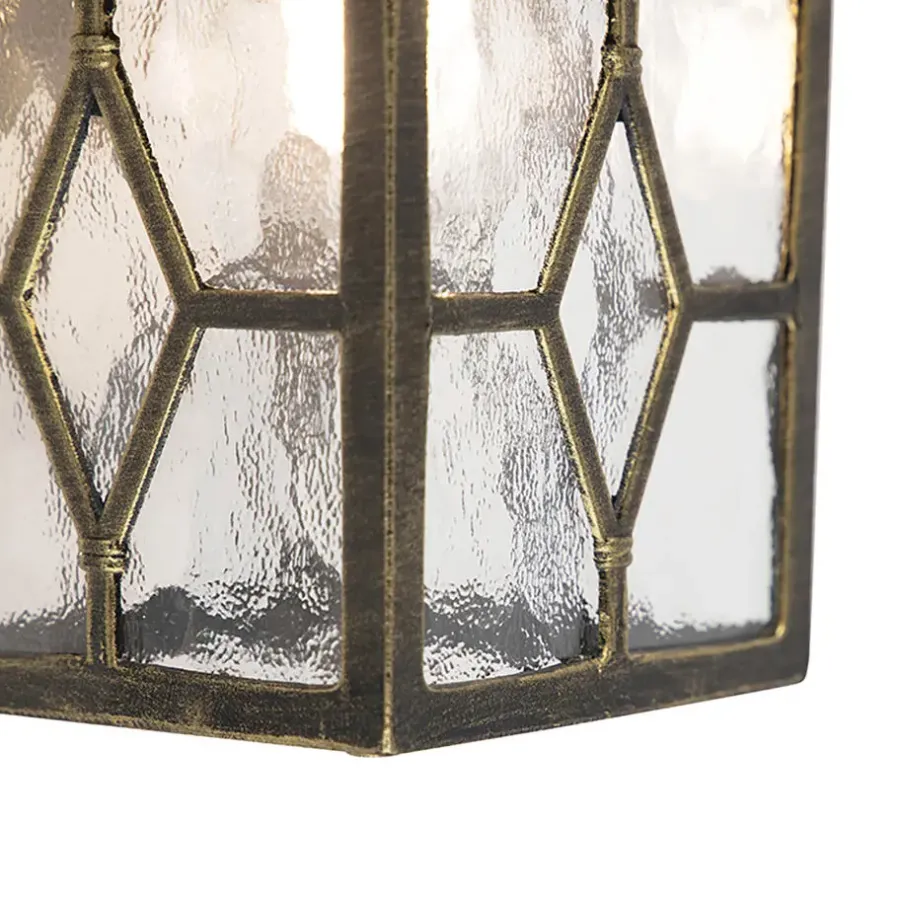 Buitenverlichting|Wandlampen-QAZQA wandlampen buiten london bruin e27