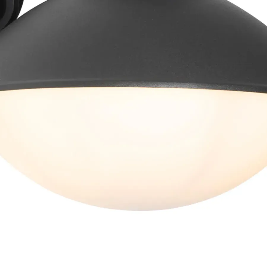 Buitenverlichting-QAZQA wandlampen buiten marcel zwart e27