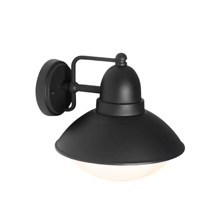 Buitenverlichting-QAZQA wandlampen buiten marcel zwart e27