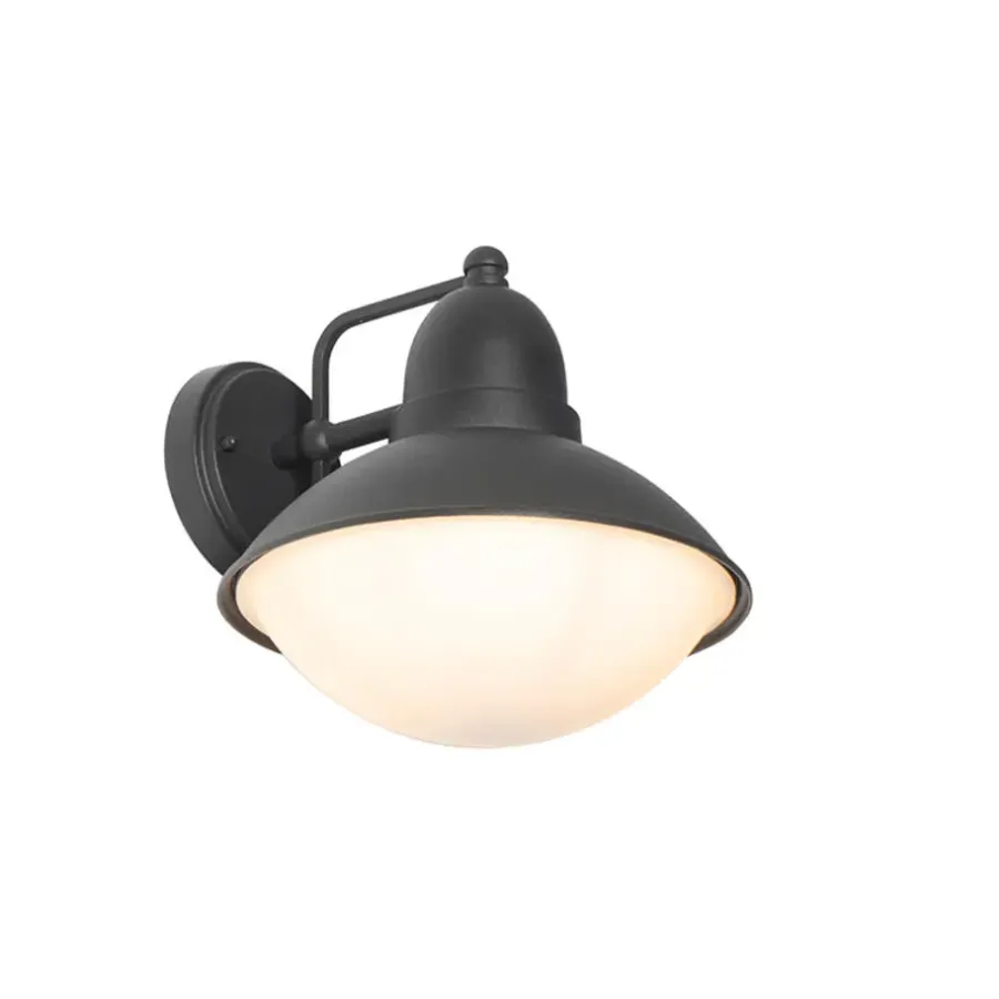 Buitenverlichting-QAZQA wandlampen buiten marcel zwart e27