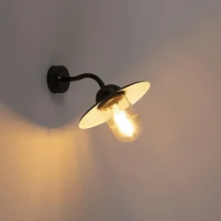 QAZQA wandlampen buiten munich zwart e27