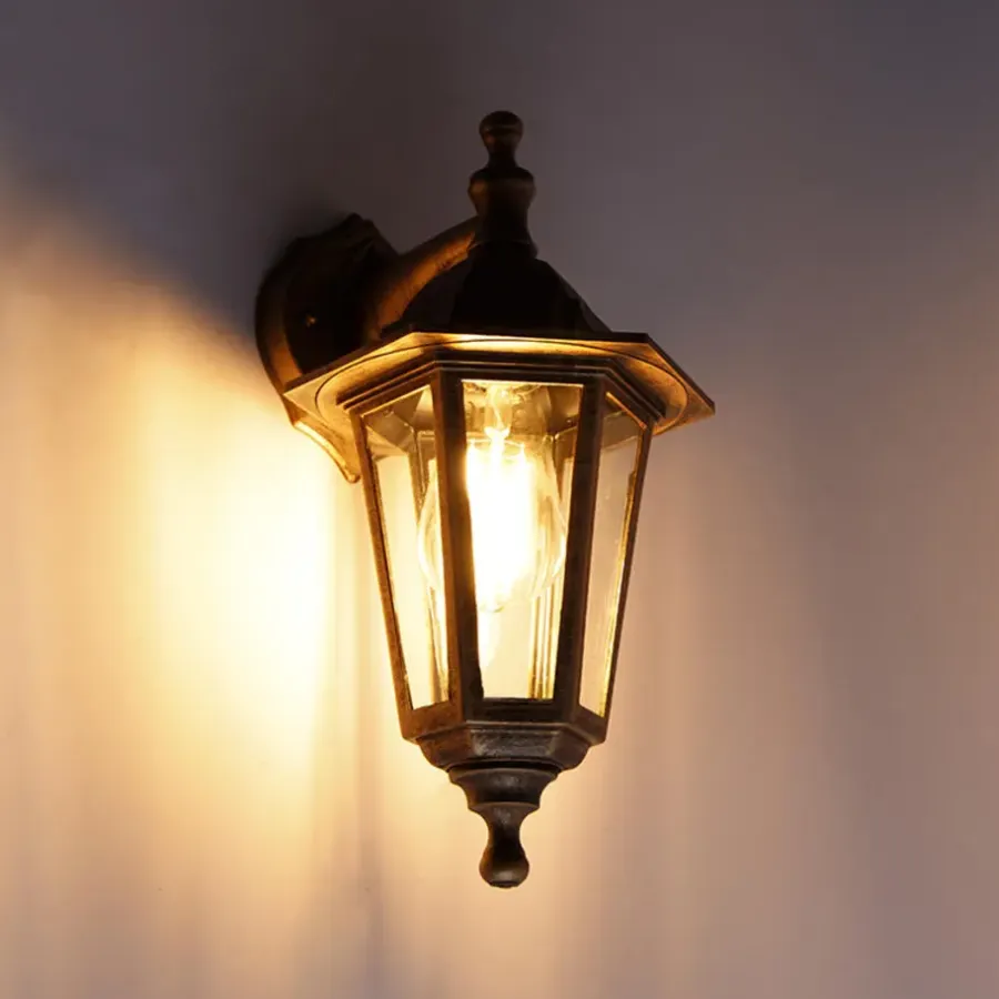 Wandlampen-QAZQA wandlampen buiten new haven goudkleurig e27