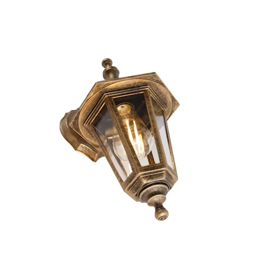 Wandlampen-QAZQA wandlampen buiten new haven goudkleurig e27
