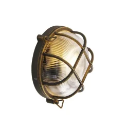 Wandlampen-QAZQA wandlampen buiten nautica goudkleurig e27