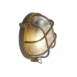 Wandlampen-QAZQA wandlampen buiten nautica goudkleurig e27