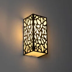 QAZQA wandlampen buiten nicole zwart e27