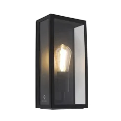 Buitenverlichting|Wandlampen-QAZQA wandlampen buiten rotterdam zwart e27