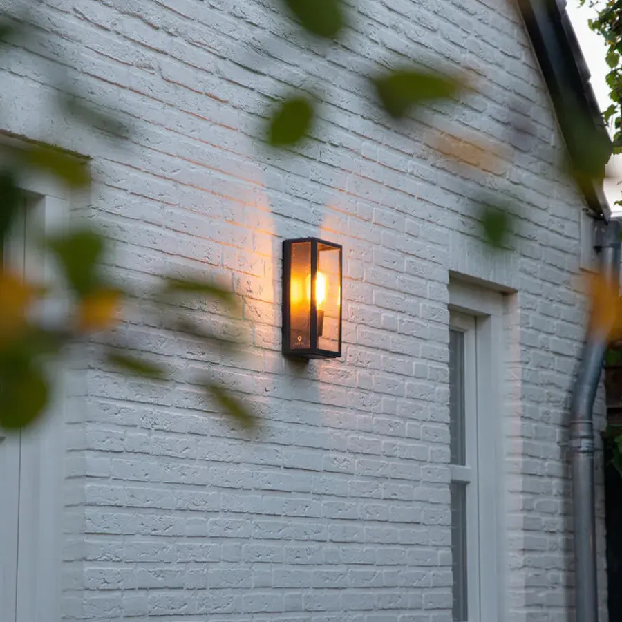 Buitenverlichting|Wandlampen-QAZQA wandlampen buiten rotterdam zwart e27