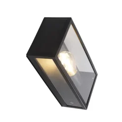 Buitenverlichting|Wandlampen-QAZQA wandlampen buiten rotterdam zwart e27