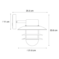 QAZQA wandlampen buiten shell zilverkleurig e27