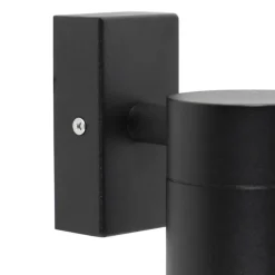 QAZQA wandlampen buiten solo zwart gu10
