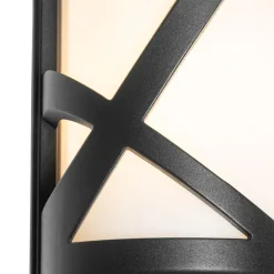 QAZQA wandlampen buiten suzie zwart e27