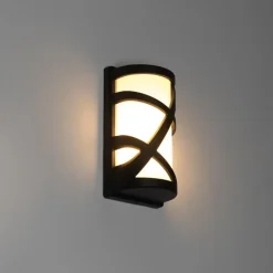 QAZQA wandlampen buiten suzie zwart e27