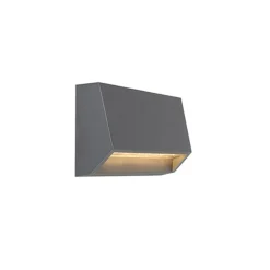 Buitenverlichting-QAZQA wandlampen buiten sandstone grijs geïntegreerde led