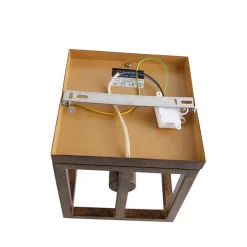 QAZQA wandlampen cage bruin e27