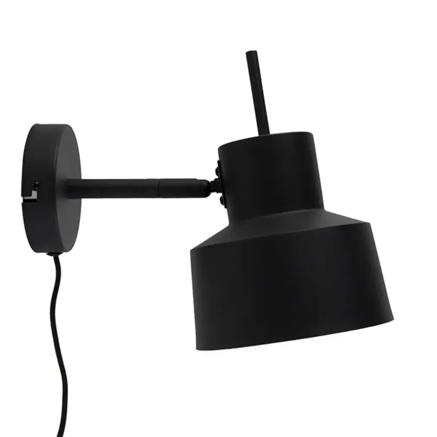 QAZQA wandlampen chappie zwart e27