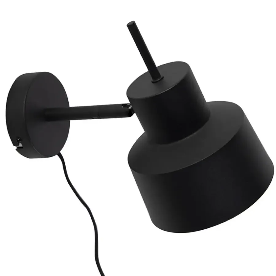 QAZQA wandlampen chappie zwart e27