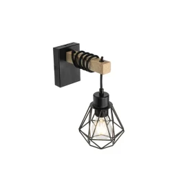 Wandlampen-QAZQA wandlampen chon zwart e27