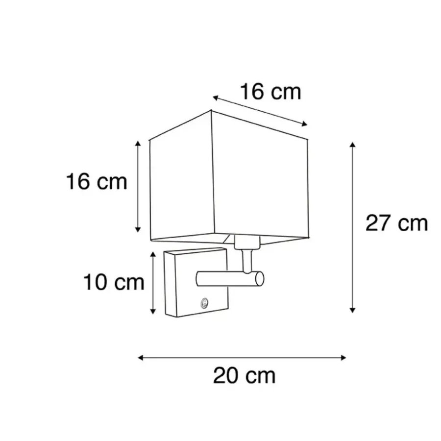 QAZQA wandlampen combi zwart e27