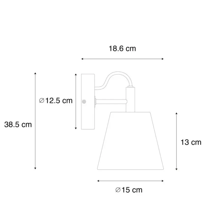 QAZQA wandlampen cupy grijs e14