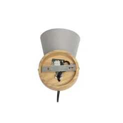 QAZQA wandlampen cupy grijs e14