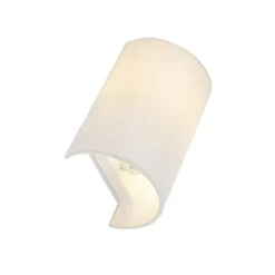 Wandlampen-QAZQA wandlampen drum wit e27