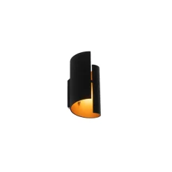 Wandlampen-QAZQA wandlampen faldo zwart g9