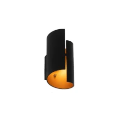 Wandlampen-QAZQA wandlampen faldo zwart g9