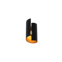 Wandlampen-QAZQA wandlampen faldo zwart g9
